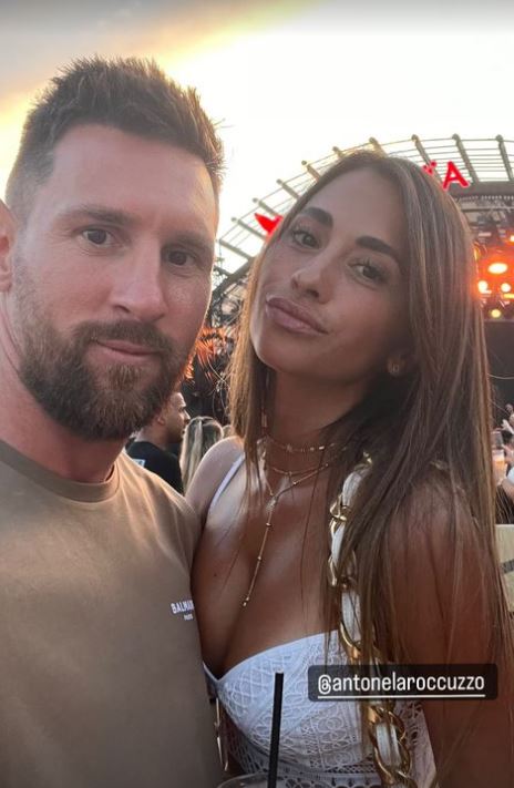 Messi posted a snap of him with wife Antonela on Instagram