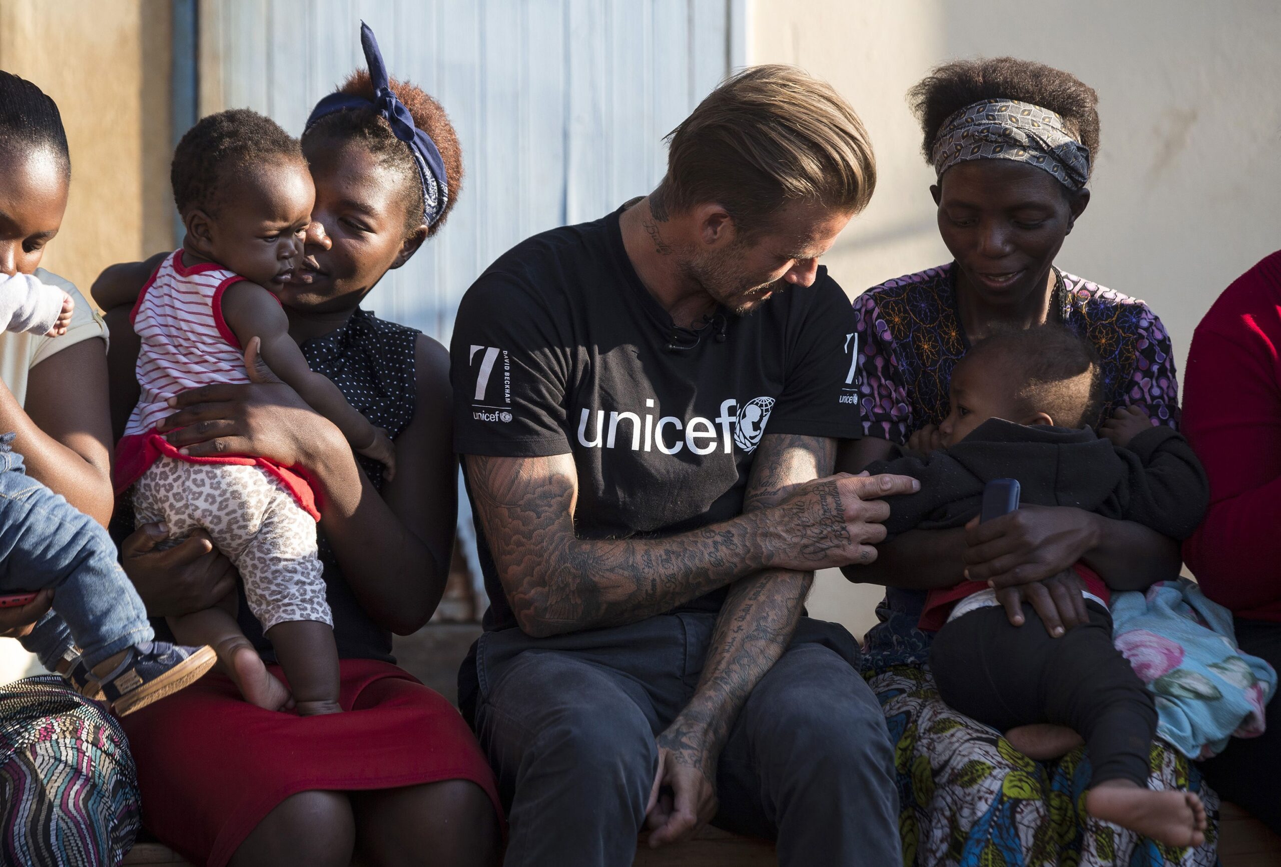 David said being a father made it hard to visit children suffering from HIV and Aids